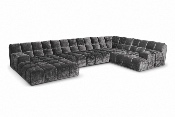 Bretz  Canapé OCEAN 7 Velvet Argenté 